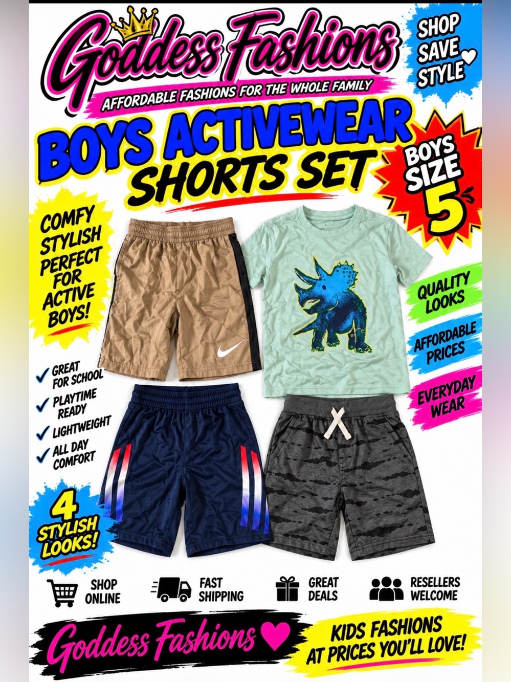 New Boys Activewear Bundle Size 5